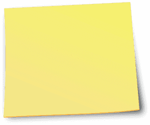 Blank Yellow Postit Note PNG with transparent background
