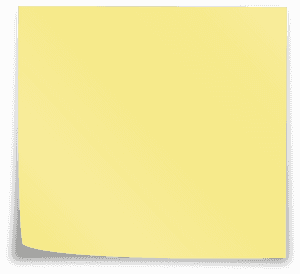 Blank Yellow Postit Note PNG image with transparent background