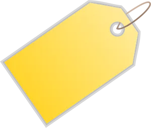 Blank Yellow Price Tag PNG Image