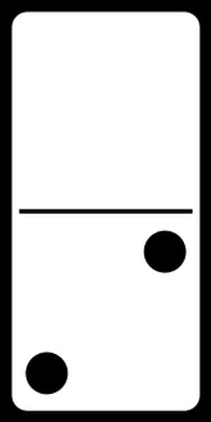 Blank2 Domino Tile PNG image with transparent background
