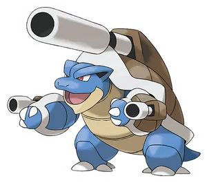 Blastoise Pokemon Character Artwork PNG Image