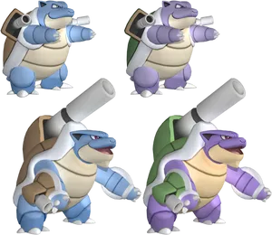 Blastoise_ Pokemon_ Evolution_ Stages PNG Image