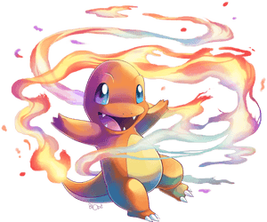 004 Charmander Used Fire Spin And Scratch - Charmander Art, HD Png Download PNG image with transparent background