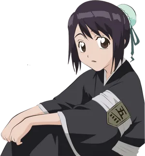 Bleach Anime Character Rukia Kuchiki PNG Image