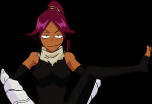 Bleach Anime Character Yoruichi Shihoin PNG image with transparent background