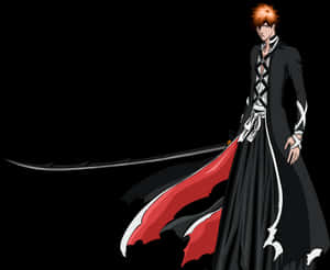 Bleach_ Ichigo_ Kurosaki_ Bankai_ Form PNG image with transparent background