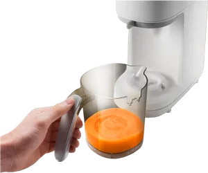 Blender Pouring Carrot Juice PNG Image