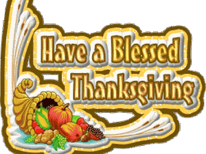 Blessed Thanksgiving Greeting PNG image with transparent background