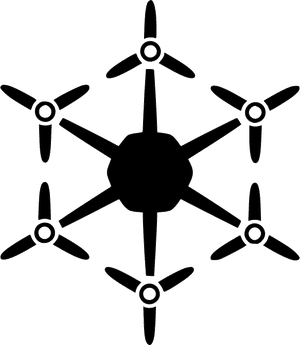 Flying Drone Radio Control Uav Hexacopter Hex Copter - Blockchain Node Icon, HD Png Download PNG with transparent background