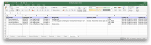 Excel Table Of The Shopify Blog Posts To Import And - Blog Post Excel, HD Png Download PNG image with transparent background