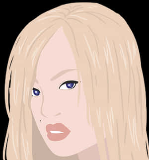 Blonde Animated Portrait PNG