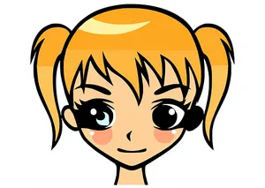 Blonde Anime Character Avatar PNG Image