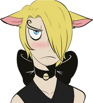 Blonde Anime Character With Elf Ears PNG Image