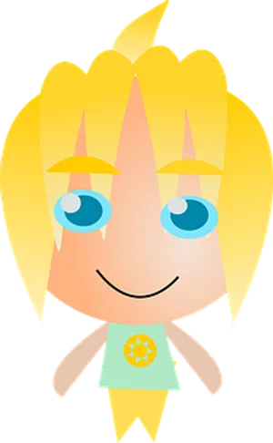 Blonde Cartoon Character Smile PNG Image