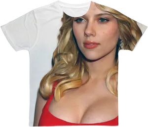 Blonde Celebrity Graphic Tshirt Design PNG Image