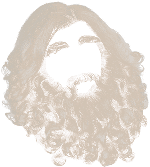 Father Christmas Beard And Hair Transparent Background - Santa Beard Transparent Background PNG