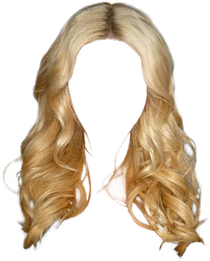 Blonde Curly Hairpiece Transparent Background PNG Image