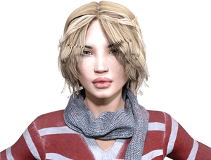Women Blonde Young Scarf Port - Blond, HD Png Download PNG with transparent background
