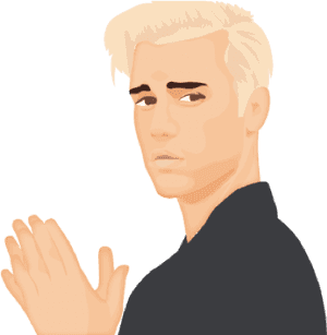 Blonde Man Gesture Illustration PNG image with transparent background