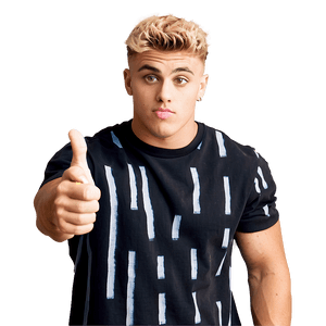 Blonde Man Giving Thumbs Up PNG