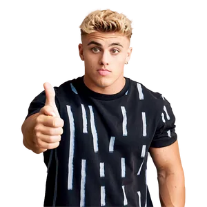 Blonde Man Giving Thumbs Up PNG Image