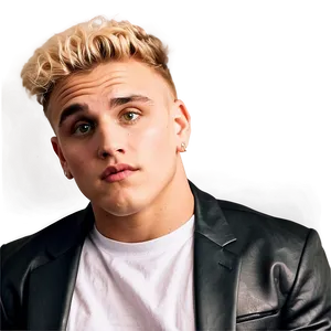 Blonde Manin Black Jacket PNG Image