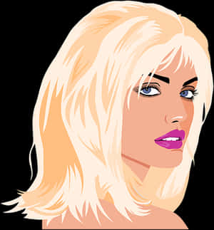Blonde Vector Portrait PNG image with transparent background