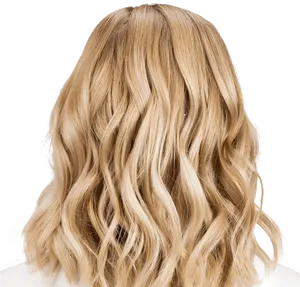 Blonde Wavy Hair Black Background PNG Image