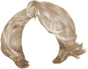 Blonde Wig Silhouette PNG Image