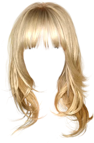 Blonde Wig Transparent Background PNG Image