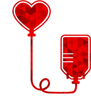 Blood Donation Heartand Bag Icon PNG Image