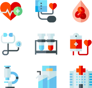 Blood Donation Icons Set PNG Image