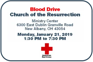 Blood Drive Churchofthe Resurrection Event Sign PNG Image