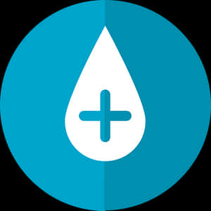 Blood Drop Icon Positive Sign PNG image with transparent background