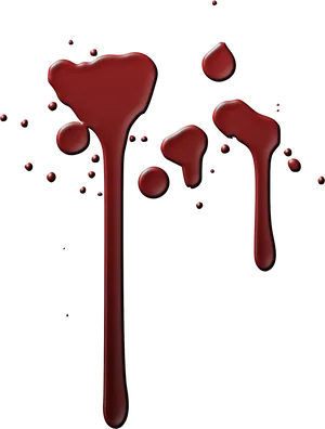 Blood Drops Falling Against Dark Background PNG Image