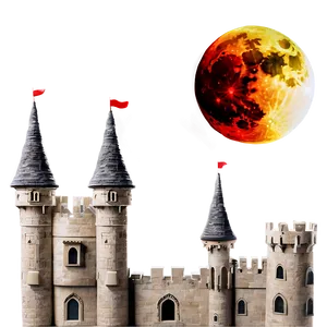 Blood Moon Over Castle Png 26 PNG Image