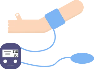 Blood Pressure Monitor Illustration PNG Image