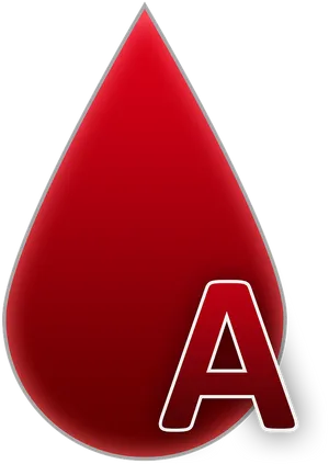 Blood Type A Drop Icon PNG Image