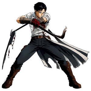 Bloodied Levi Battle Scene PNG fxw PNG image with transparent background