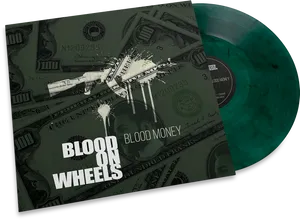 Bloodon Wheels Blood Money Vinyl Album Cover PNG Image