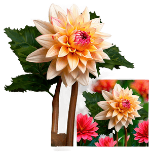 Blooming Dahlia Garden PNG tav PNG image with transparent background