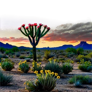 Blooming Mesa Desert Png 18 PNG Image