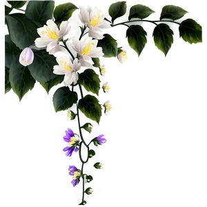 Blossoming Corner Flower Png Kns20 PNG Image