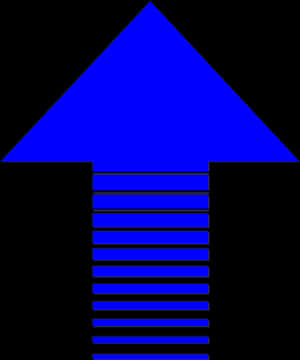 Blue Abstract Arrow PNG image with transparent background