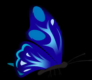 Blue Abstract Butterfly PNG image with transparent background