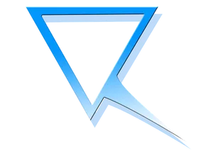 Blue Abstract Letter V Logo PNG Image