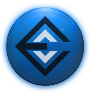 Blue_ Abstract_ Logo_ Button PNG Image