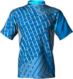 Blue Abstract Pattern Shirt3 D Render PNG Image