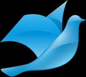 Blue Abstract Pigeon Logo PNG image with transparent background