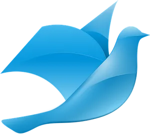 Blue Abstract Pigeon Logo PNG Image